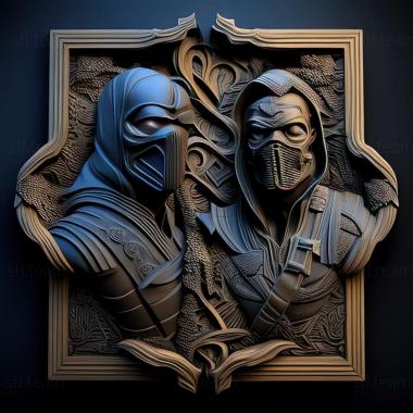 3D модель Скорпіон і Саб Зіро з Mortal Kombat (STL)